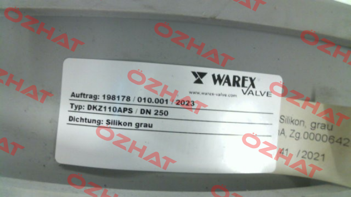 WX6000 / inflatable inner gasket for DKZ 110 APS DN 250 Warex