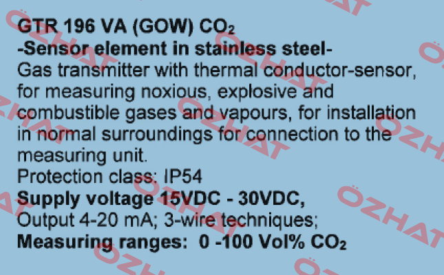 GTR 196 VA (GOW) CO2     Ados